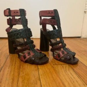 Donald Pliner multi colored strappy heels